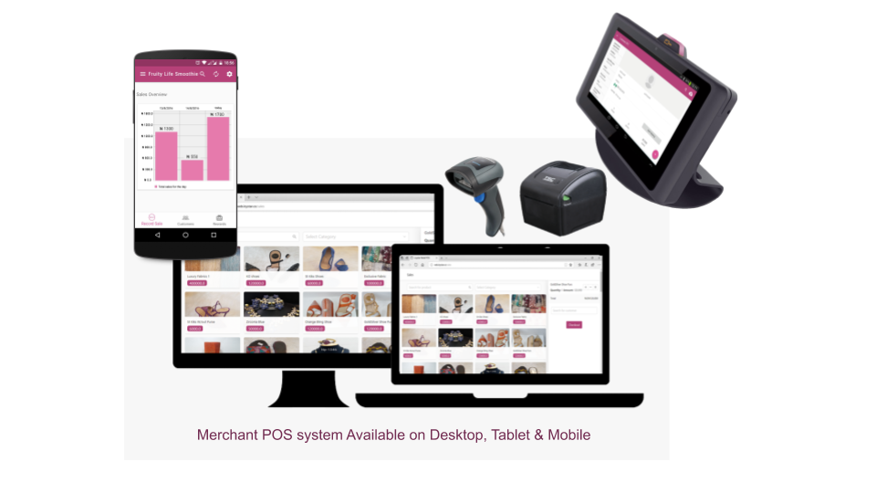 Merchant POS system Available on Desktop, Tablet & Mobile